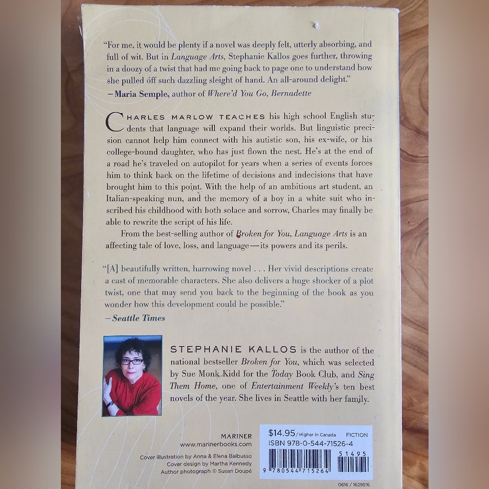 Language Arts by Stephanie Kallos Hardcover - Picture 2 of 2